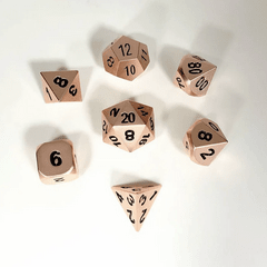 Matte Copper with Black Numbers Basic Dragon Solid Metal Dice